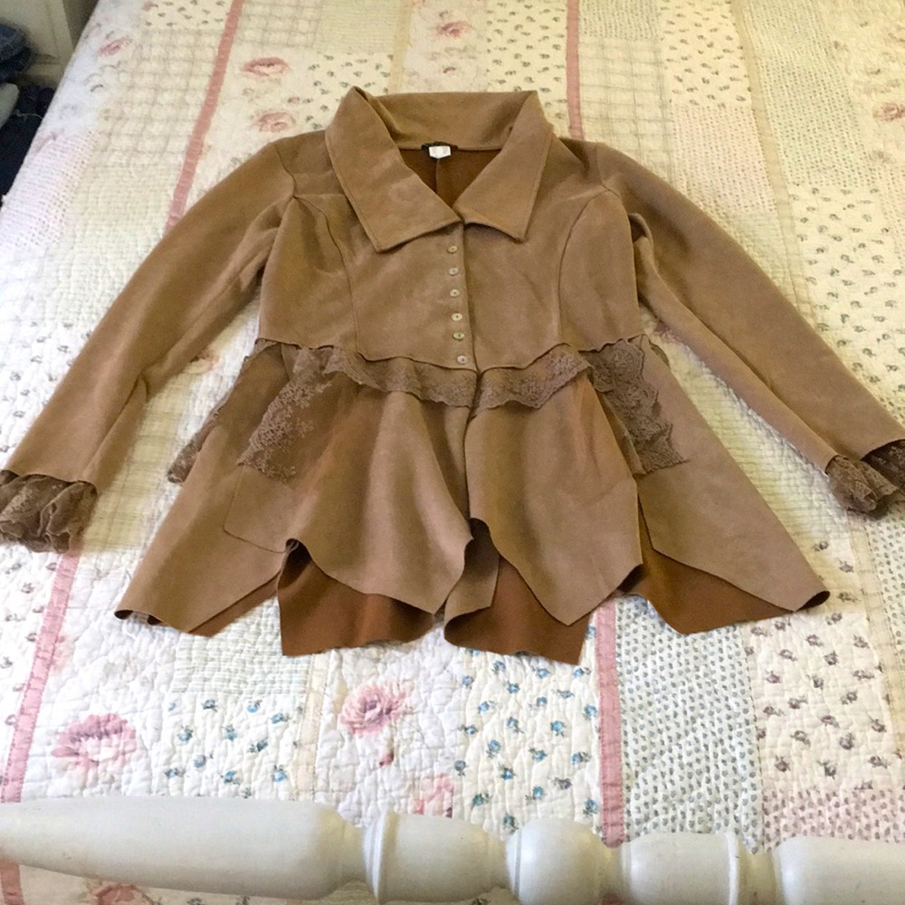 Venus faux suede fitted coat